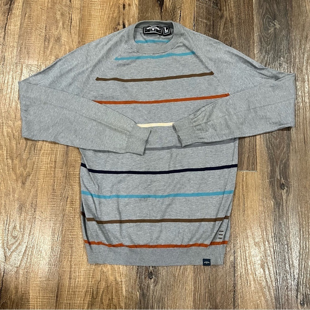 Elwood Stripe Shirt Long Sleeve Men's Size Large